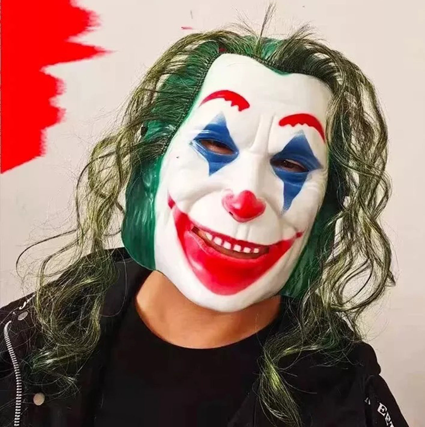 Joaquın Phoenıx Joker Maskesı Yeşıl Saçlı