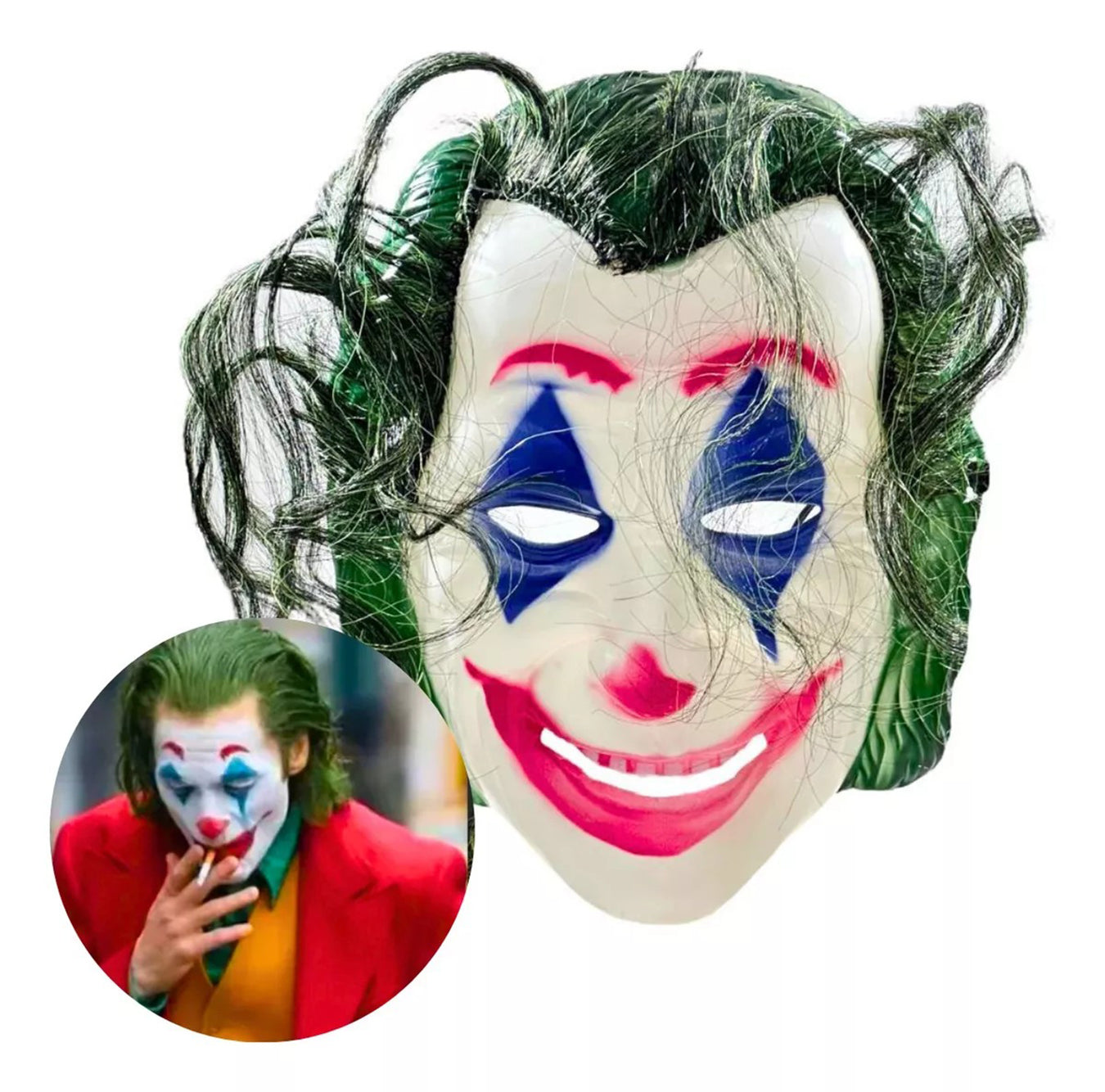 Joaquın Phoenıx Joker Maskesı Yeşıl Saçlı