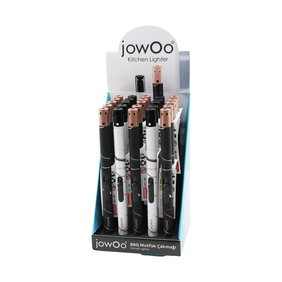 Jowoo Bbq Jw-1521 -430425  Dalgali Desenli̇ Renkli̇  Mutfak çakmak  Kalem Modeli̇   İtmeli̇ Ateşleme