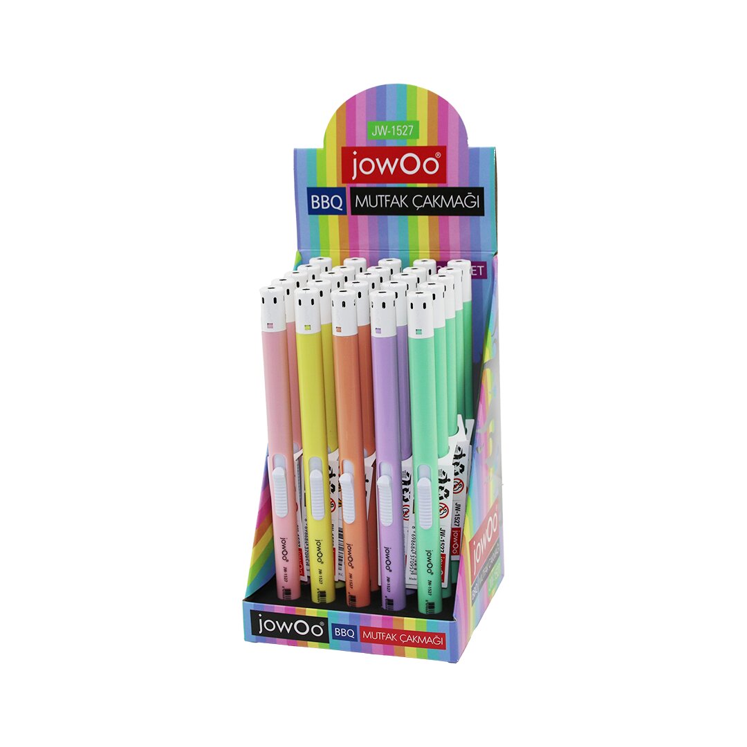 Jowoo Bbq Jw-1527 -473611  Düz Fosforlu Renkler  Mutfak çakmak  Kalem Modeli̇   İtmeli̇ Ateşleme
