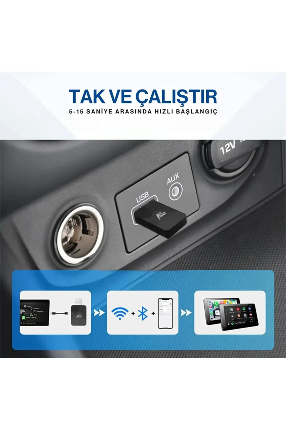Беспроводной адаптер Carplay и Android Auto — универсальный беспроводной адаптер Carplay для устройств Apple и Android