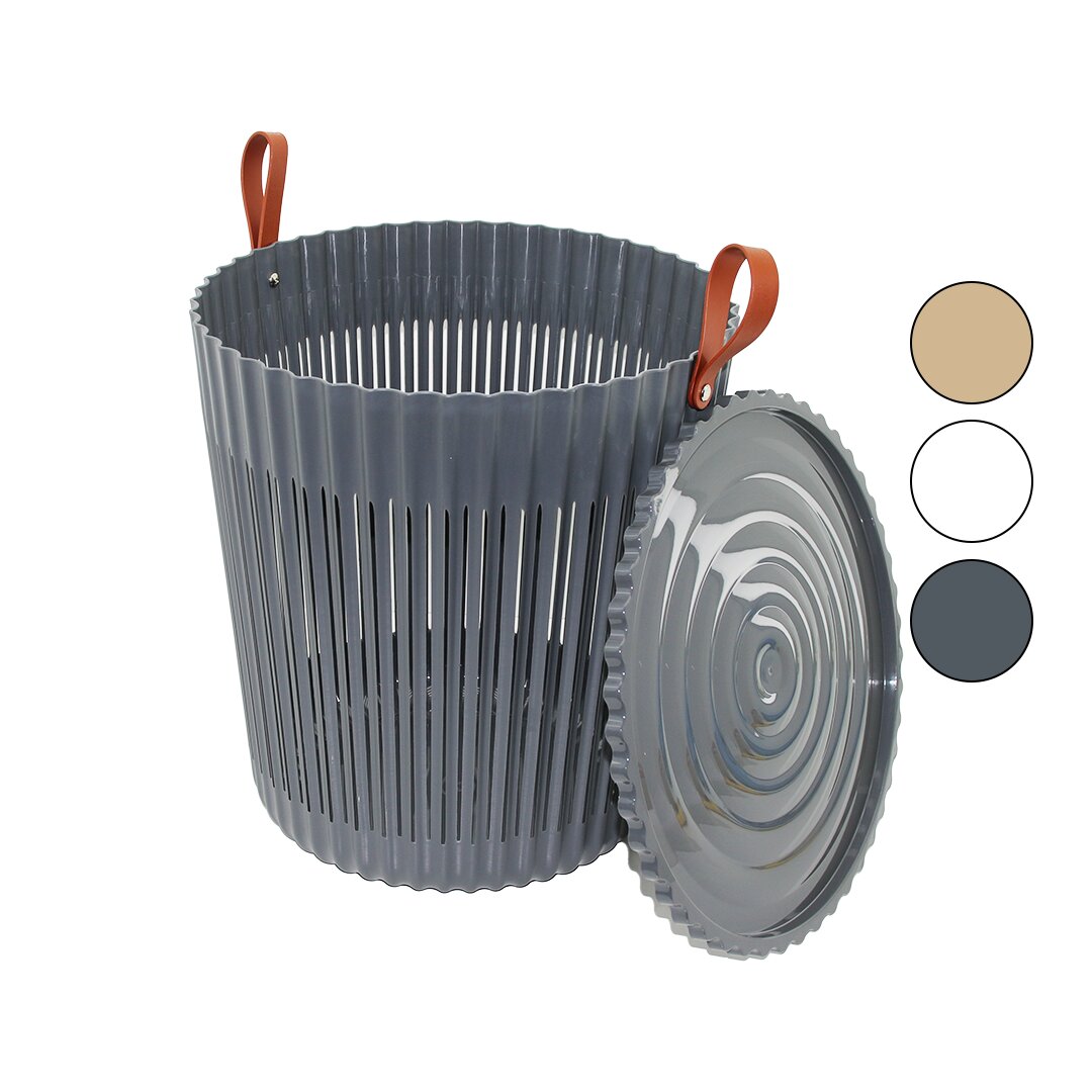 Kapakli Yuvarlak 33lt Flexion çok Amaçli Sepet Sehpa Renkli̇ Pls. Si̇li̇kon Kulp Tbn:28 Ağz:36cm - D:39cm