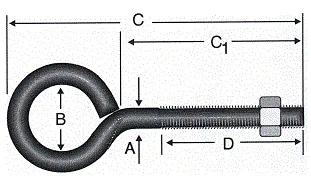 Kapalı Metrik Kanca M5 / 21x100 - 100 Adet