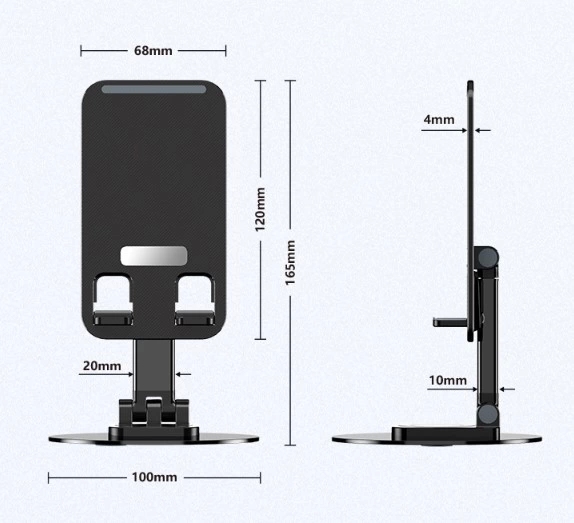 Pratik Katlanabilir Telefon Tutucu Stand Yuvarlak Tabanlı Mc-460