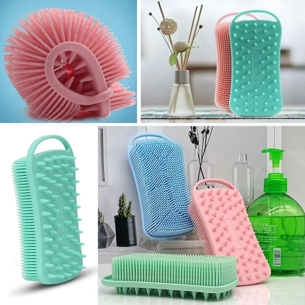 Kendılığınden Askılı Peelıng Ve Masaj Etkılı Sılıkon Banyo Vücut Fırçası
