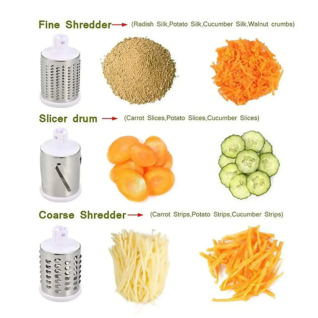 Tutma Kollu Çevirmeli Pratik Kesme Ve Rendeleme Drum Grater Pratik Rulo Rende