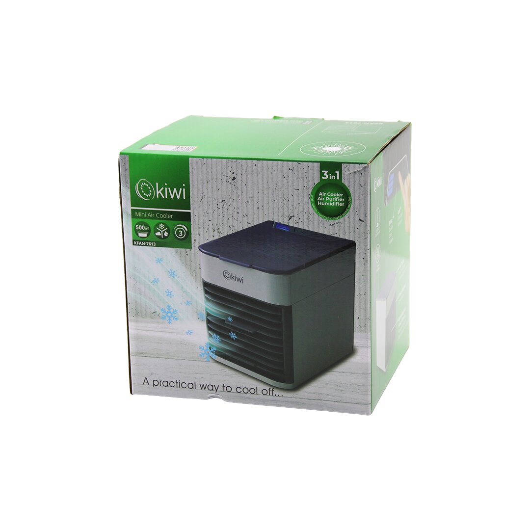 Ki̇wi̇ Kfan-7613 3i̇n1=холодный паровой увлажнитель - USB-вентилятор - ночник, настольный вентилятор 500 мл, скорость 3kdm