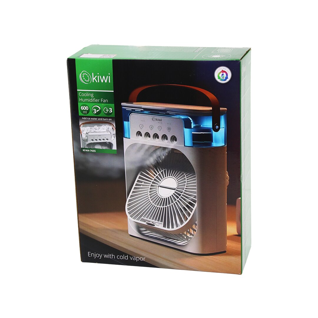 Ki̇wi̇ Kfan-7655 3-в-1 = Увлажнение холодным паром - USB-вентилятор - Ночник 60° настольный вентилятор 600 мл 3kdm скорость