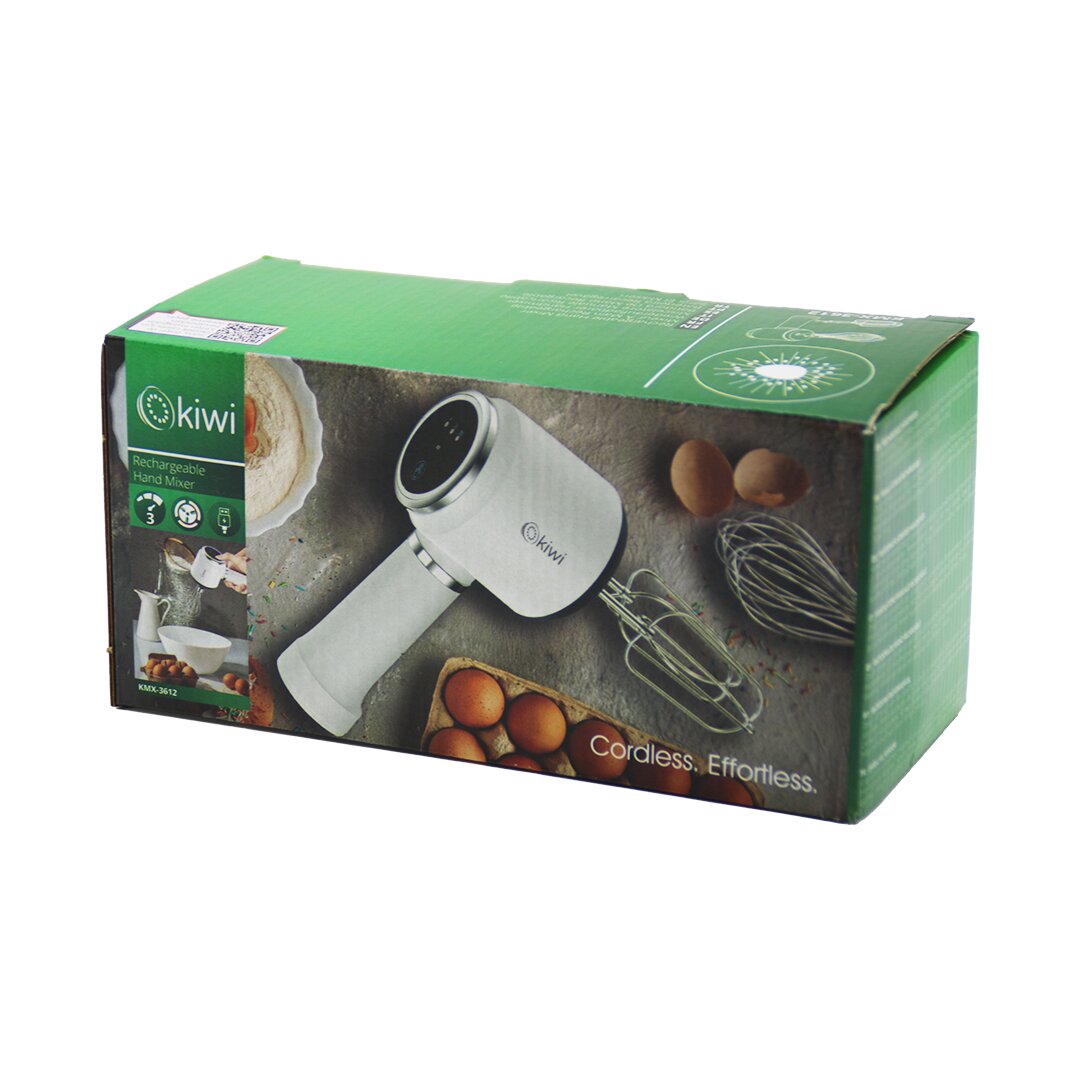 KİWİ KMX-3612 USB ŞARJLI MİKSER 2 X 2-MODEL ÇIRPICI = 4PCS 20W 3-KADEME HIZ=IŞIKLI GÖSTERGE Lİ-İON