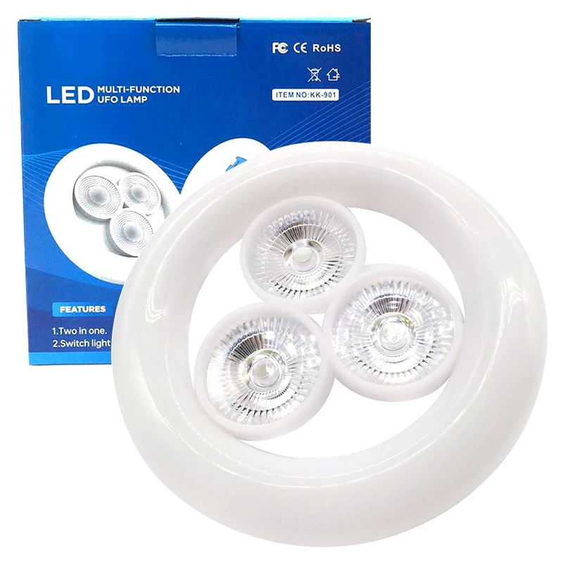 Kk-901 E27 Duy 36 Watt Beyaz 3lü Ufo Led Lamba