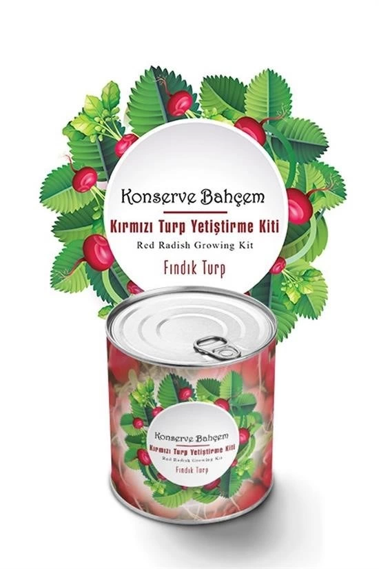 Konserve Bahçem Evde Konservede Fındık Turp Yetiştirme Kiti