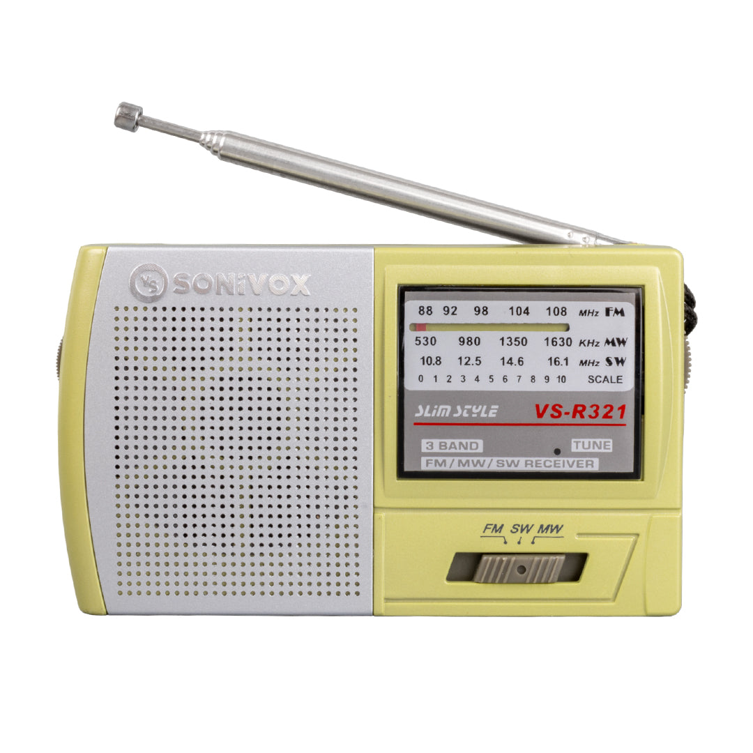 Krem Renk Cep Tipi Analog Fm Radyo Vs-R321  