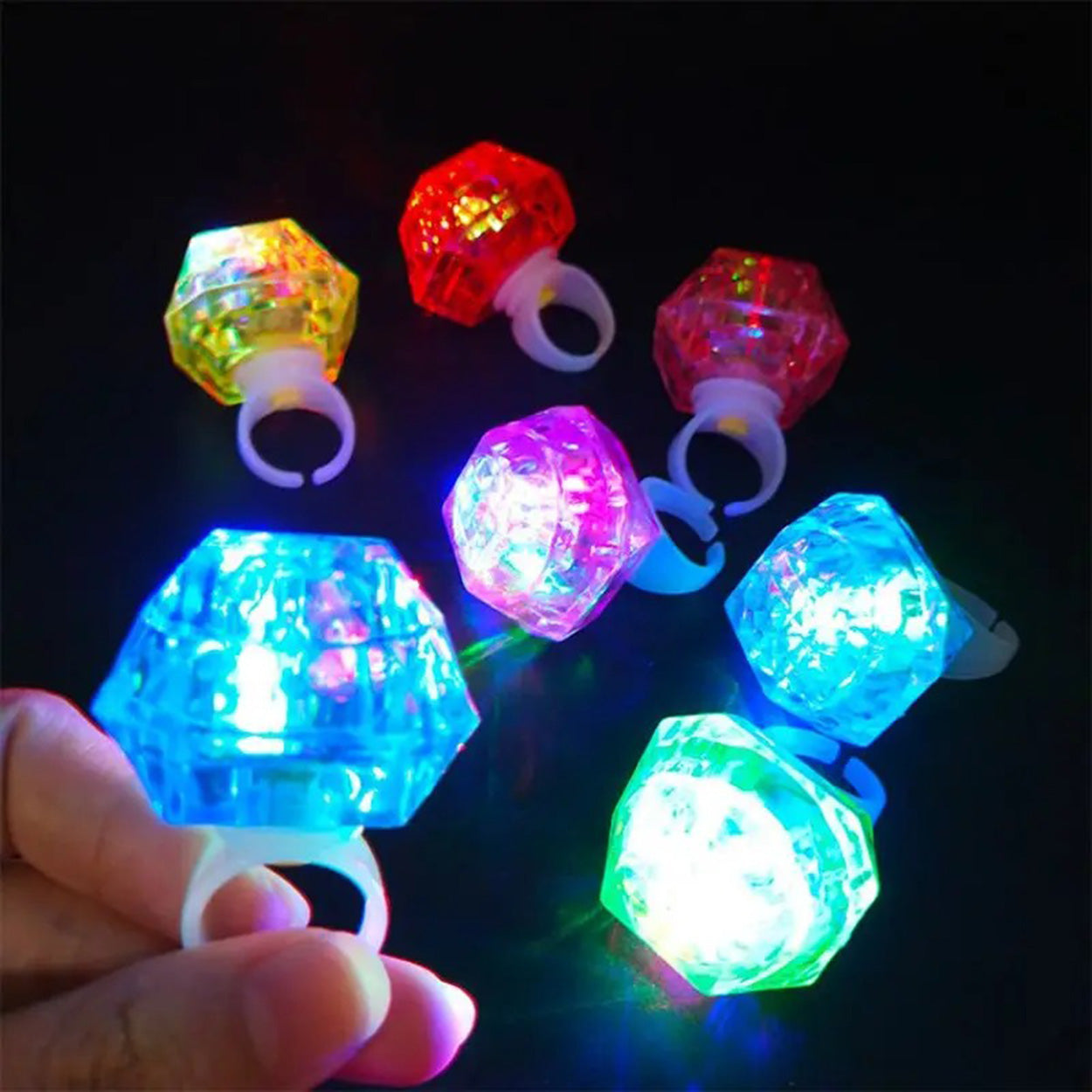 Kristal LED Parti Yüzük Seti