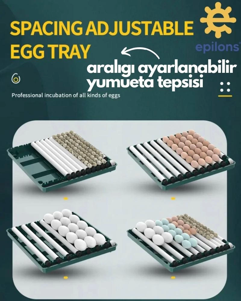 Kuluçka Makinesi 130 Tavuk Yumurtalı Extra Yedek Motorlu İncubator