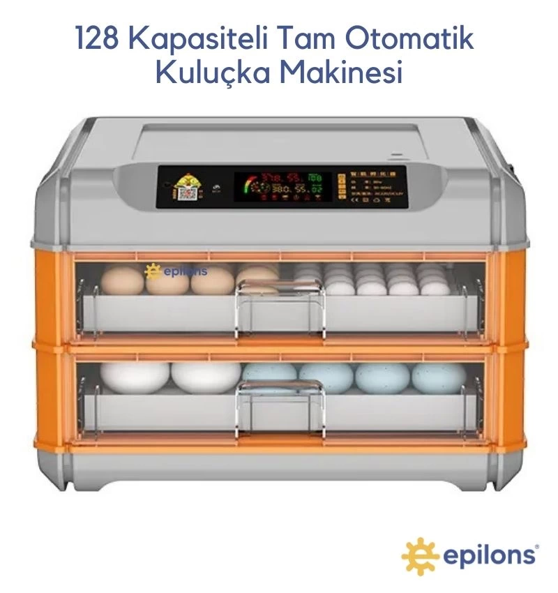 Kuluçka Makinesi Epo-128 Yumurtalık 5 Programlı Tam Otomatik İncubator