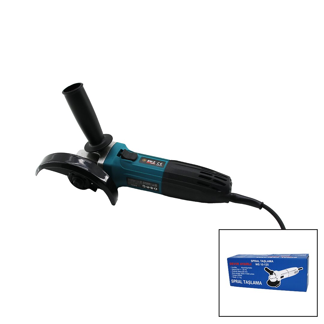 Kutulu   Devi̇r Ayarli   1000w  Spral Taşlama  125mm - 5500/11000/mınute Ws-10-125