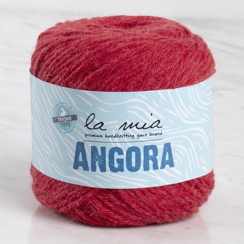 La Mia Angora 50gr Kırmızı El Örgü İpi - L004 - 33799