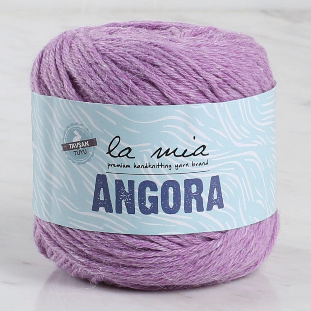 La Mia Angora 50gr Mor El Örgü İpi - L127 - 33801