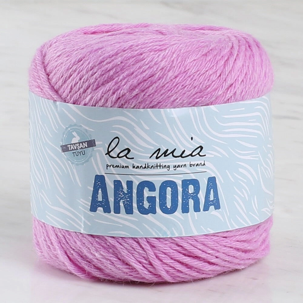 La Mia Angora 50gr Pembe El Örgü İpi - L107 - 33800