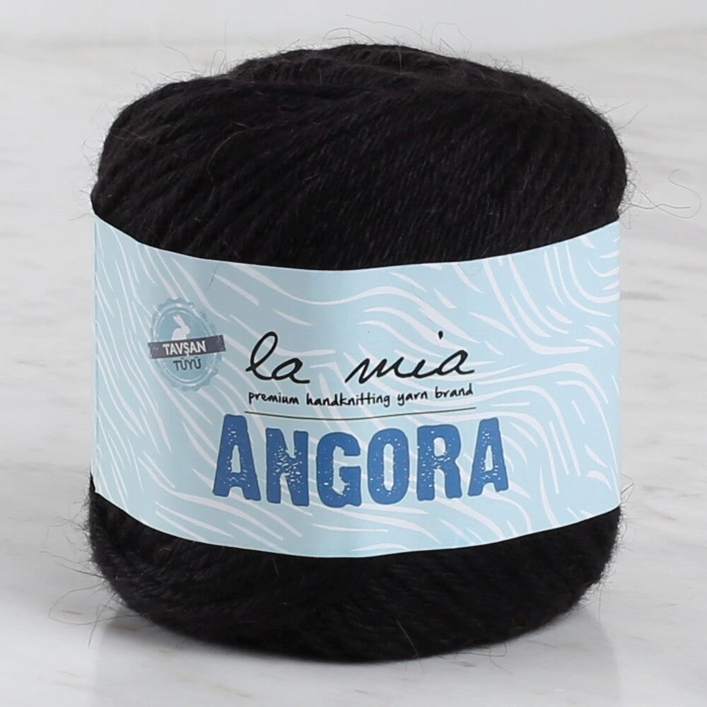 La Mia Angora 50gr Siyah El Örgü İpi - L006 - 33810