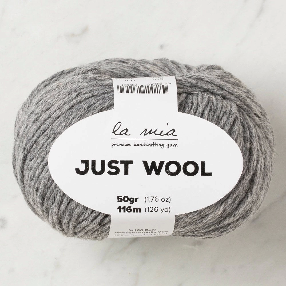 La Mia Just Wool Gri El Örgü İpi - Lt001 - 33843