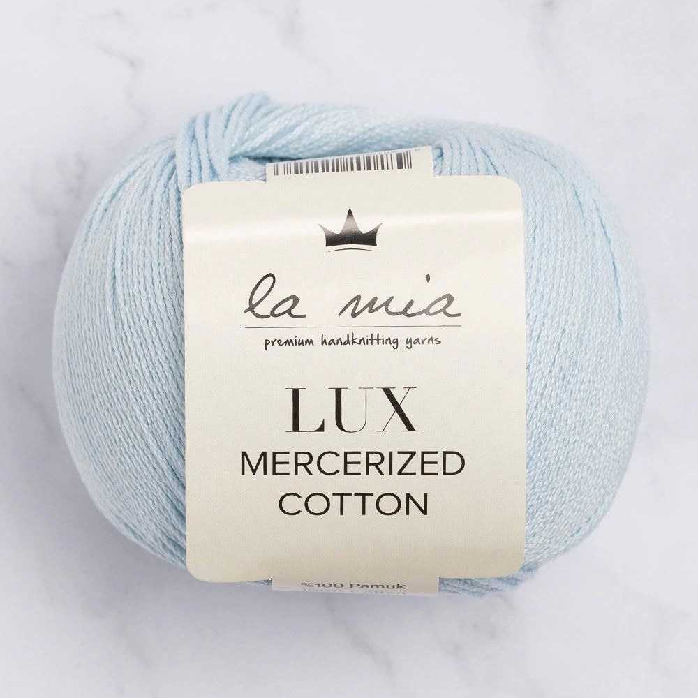 La Mia Lux Mercerized Cotton Bebe Mavi El Örgü İpi - 79 - 33748