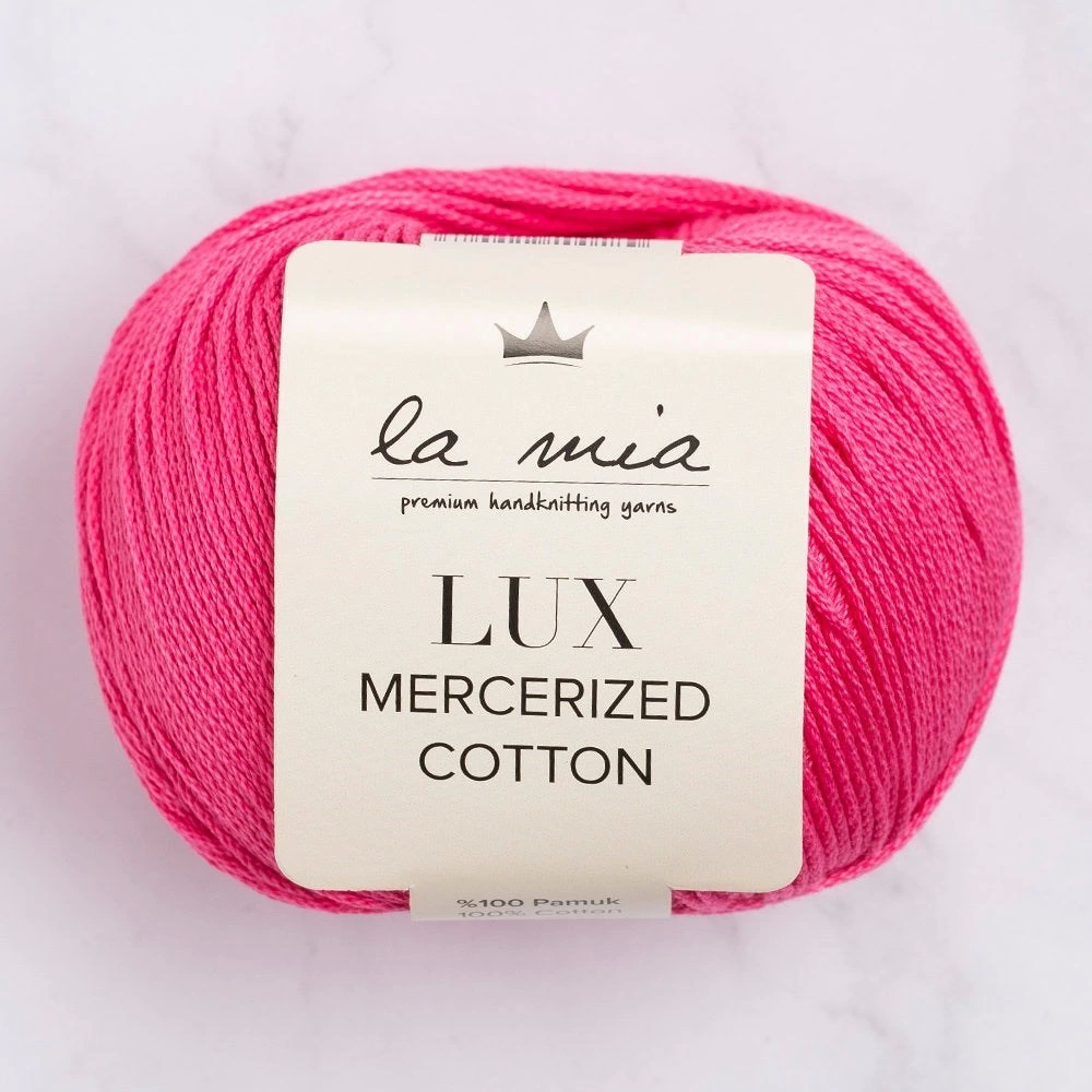 La Mia Lux Mercerized Cotton Fuşya El Örgü İpi - 35 - 33746