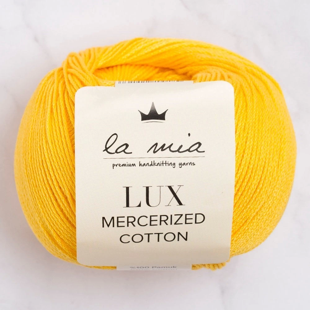 La Mia Lux Mercerized Cotton Koyu Sarısı El Örgü İpi - 181 - 33754