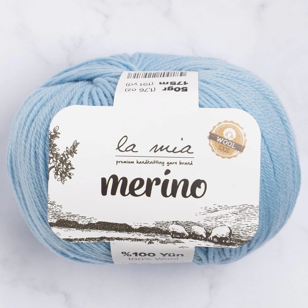 La Mia Merino Mavi El Örgü İpi - L095 - 33784