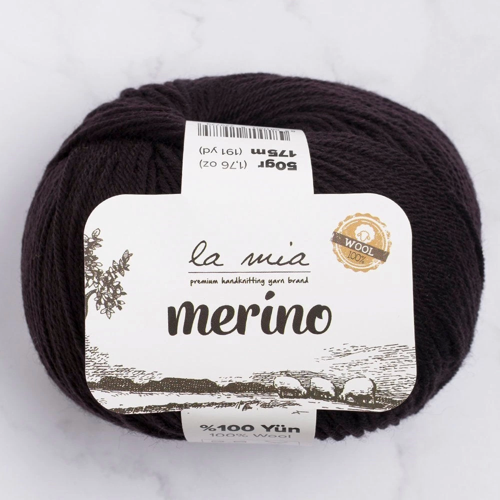 La Mia Merino Siyah El Örgü İpi - L006 - 33790