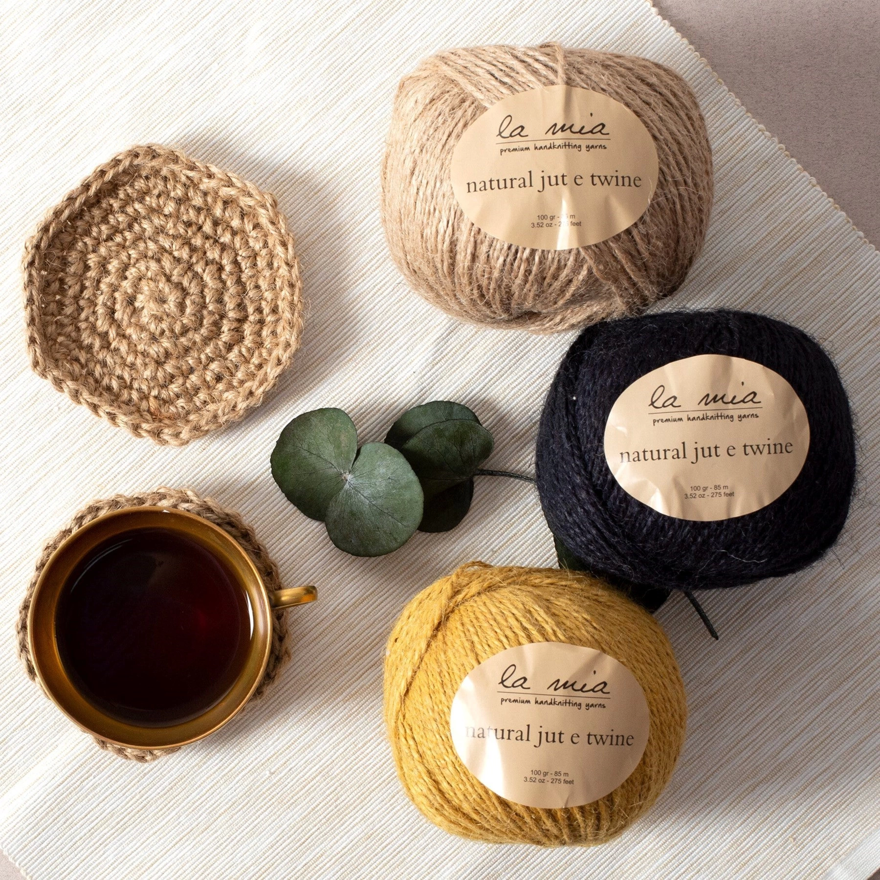 La Mia Natural Jute Twine 100 gr Bordo Jüt İp - L211 - 34105