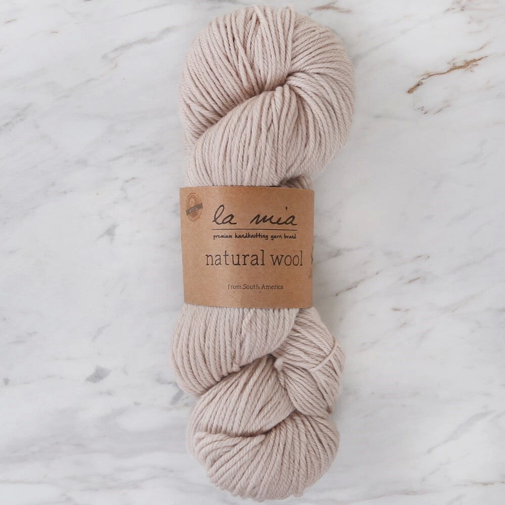 La Mia Natural Wool Bej El Örgü İpi - H2 - 33606