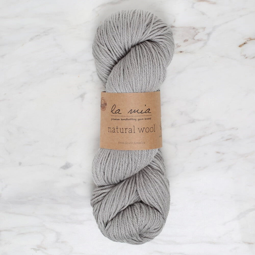 La Mia Natural Wool Gri El Örgü İpi - L946 - 34396