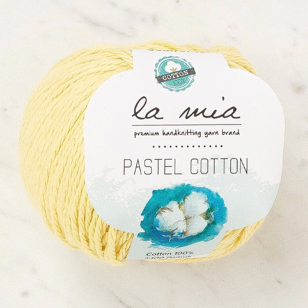 La Mia Pastel Cotton Sarı El Örgü İpi - L183 - 33959