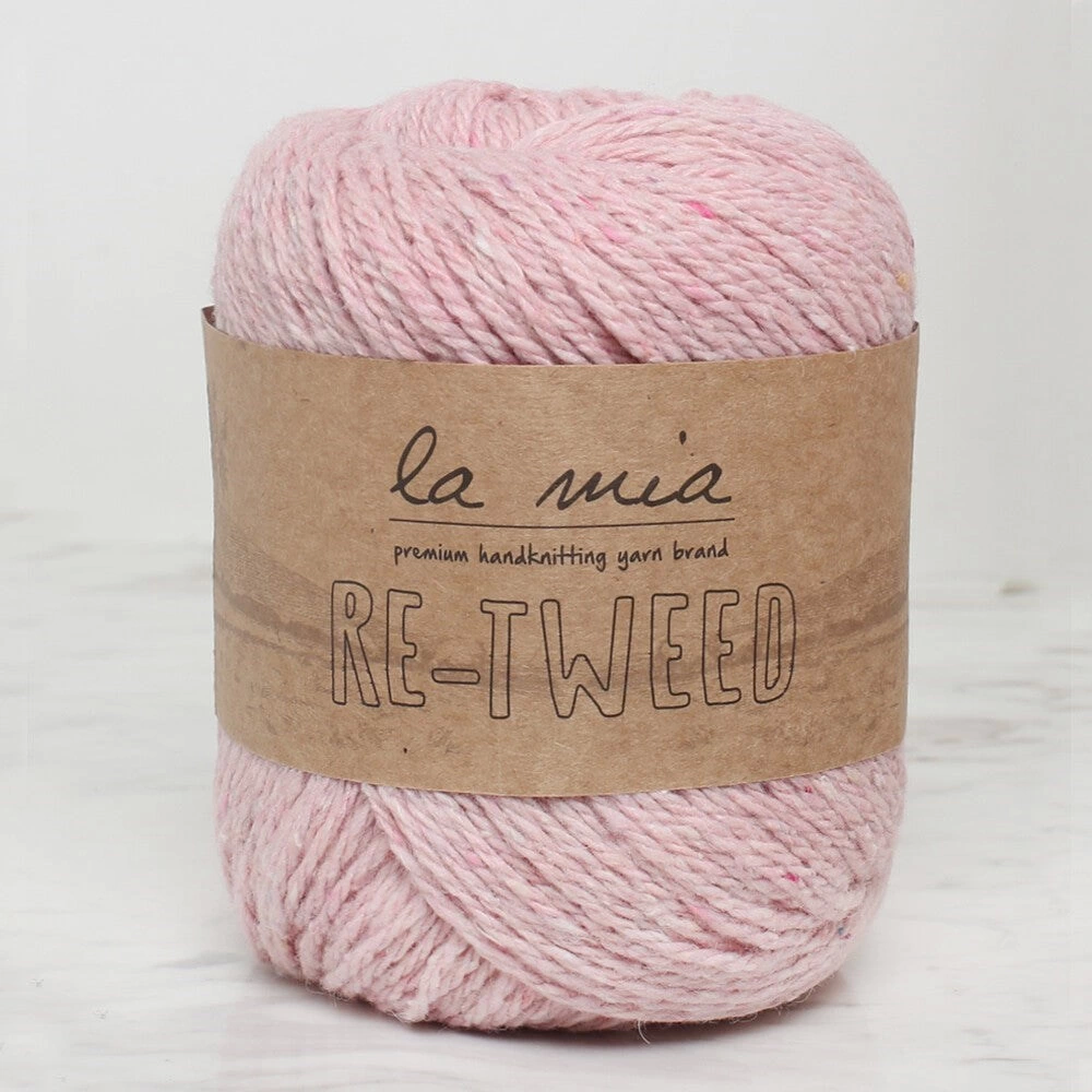 La Mia Re-tweed Açık Pembe Melanj El Örgü İpi - L101 - 34414