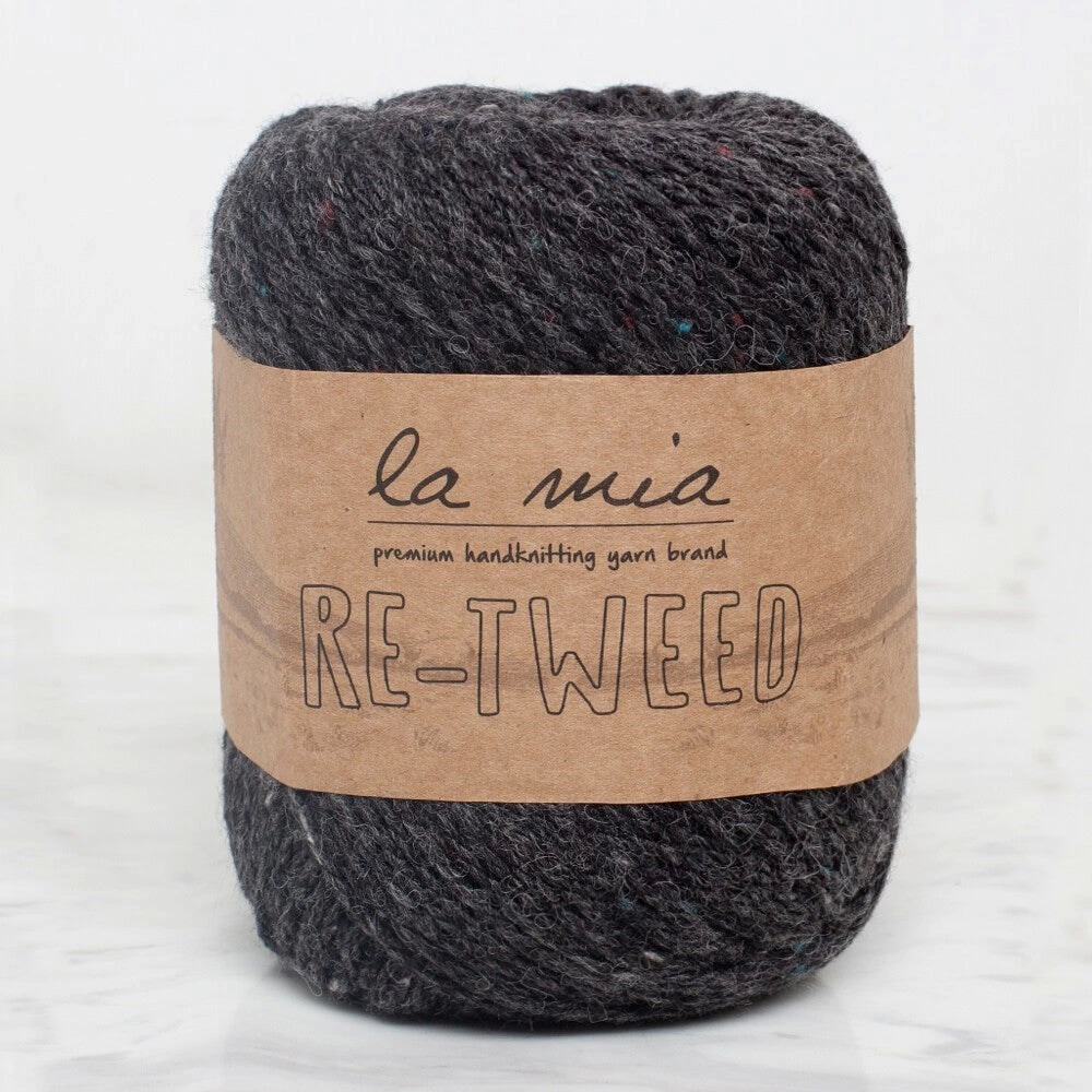 La Mia Re-tweed Füme Melanj El Örgü İpi - L153 - 34416