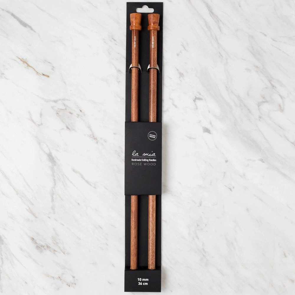 La Mia Rosewood 10 mm 36 cm Ahşap Örgü Şişi
