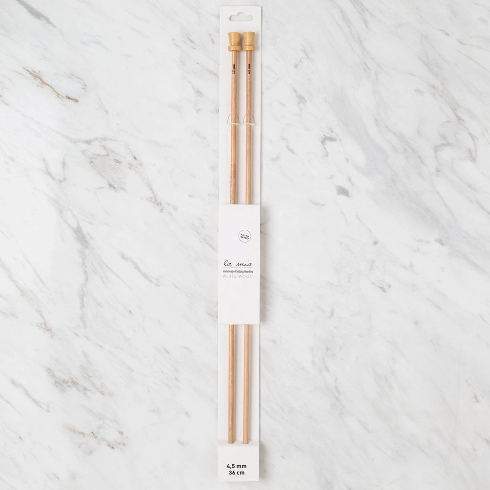 La Mia Whitewood 4.5 mm 36 cm Ahşap Örgü Şişi
