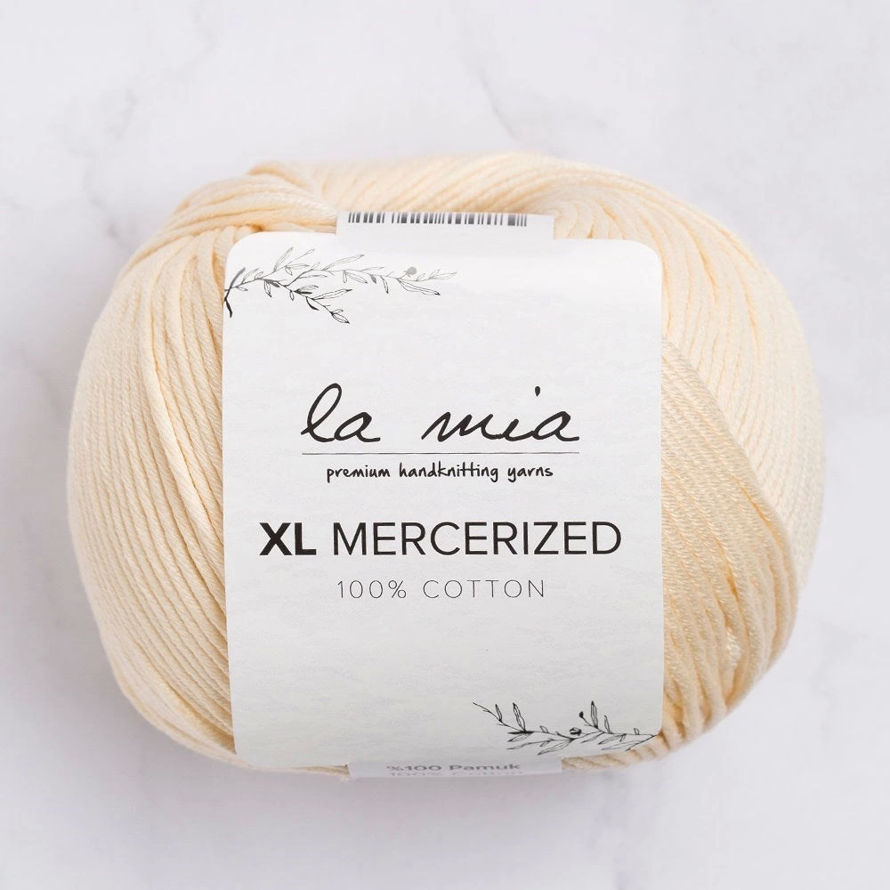 La Mia Xl Mercerized Krem El Örgü İpi - 174 - 33769