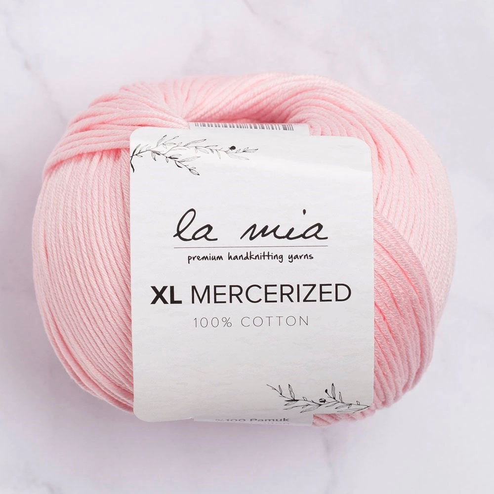 La Mia Xl Mercerized Pembe El Örgü İpi - 4 - 33760