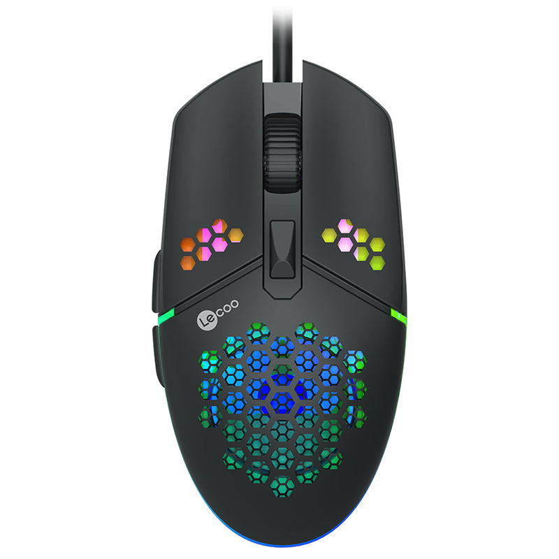 LECOO MS105 3200 DPI 6 TUŞLU KABLOLU RGB LED AYDINLATMALI GAMING MOUSE (4620)