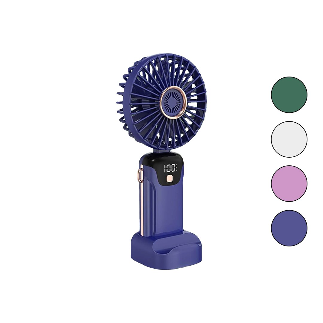 LED GÖSTERGELİ TYPE-C ŞARJLI MİNİ EL FANI SABİT BAŞLIK 5-KADEME HIZ TELEFONLUKLU M.ÜSTÜ AYAK VANTİL