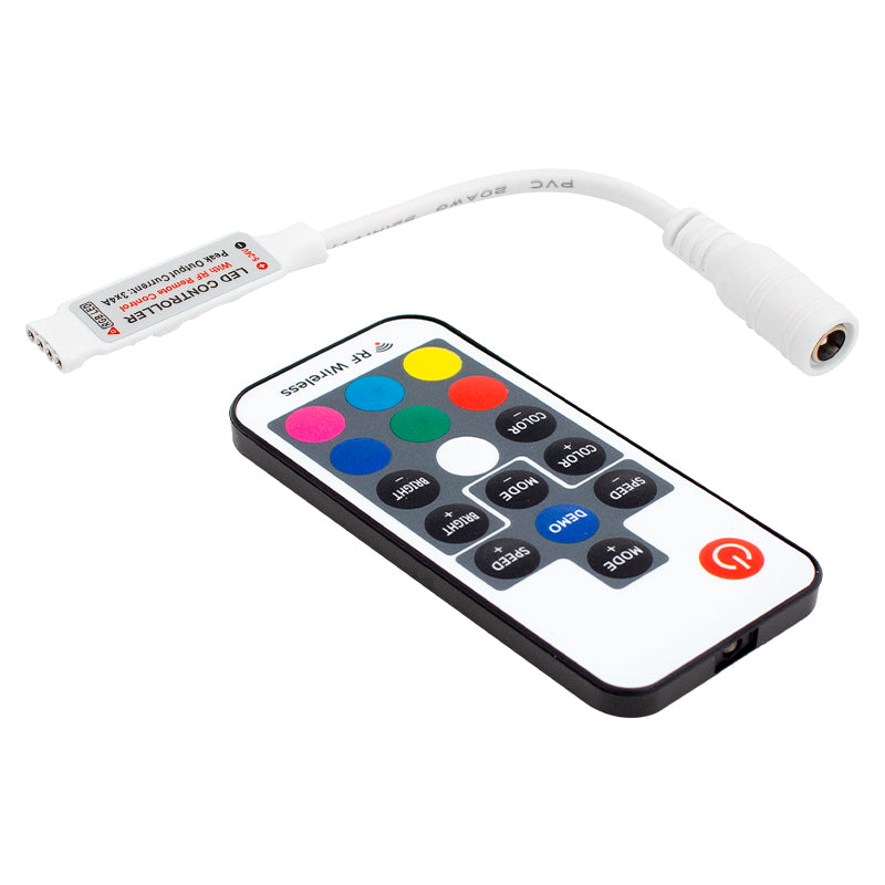 LED RGB KONTROL DEVRESİ 12 VOLT RF KÜÇÜK MODÜLLÜ UZAK MESAFE ALGILAMALI (4620)