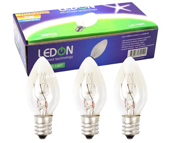 Ledon Ld-1407 Parfüm Ampul şeffaf 7w Tek E14 Duy