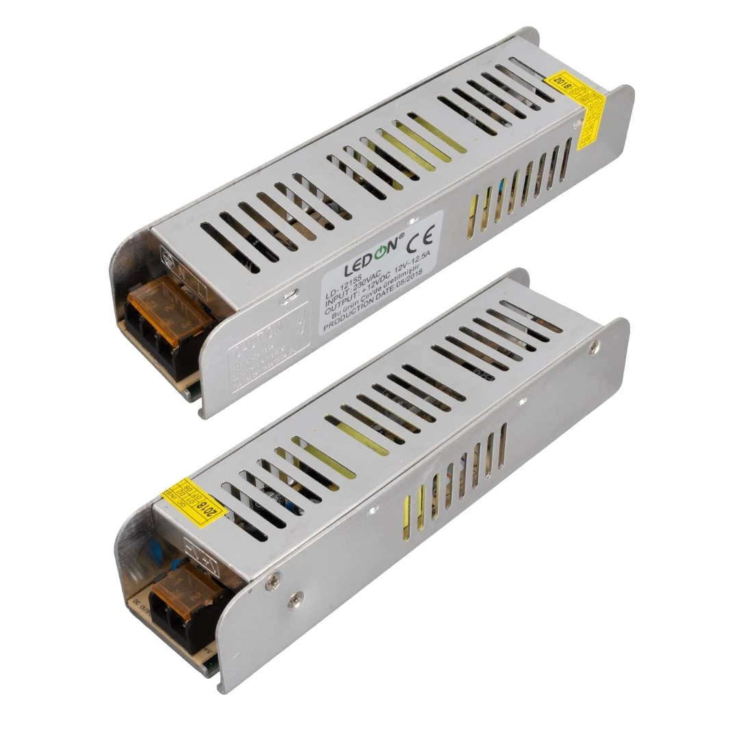 Ledon Ld-12155 Dc 12v-12.5a Slim Metal Kasa Adaptör