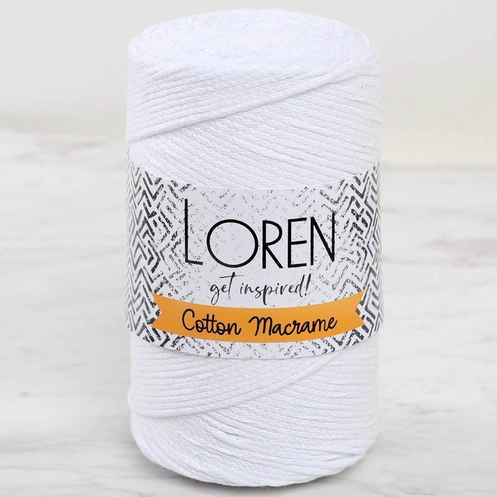 Loren Cotton Macrame Beyaz - R001 - 34366