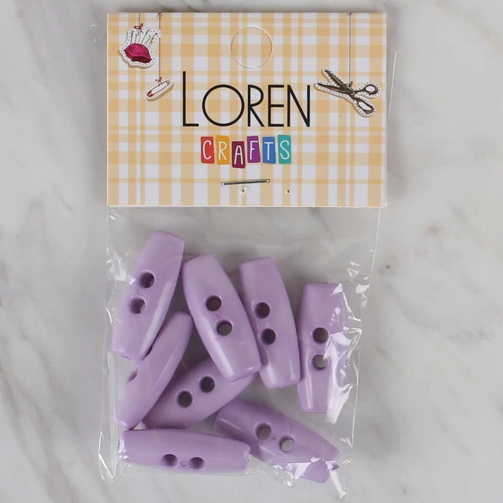 Loren Crafts Lila 8 Li Çoban Düğmesi - 60