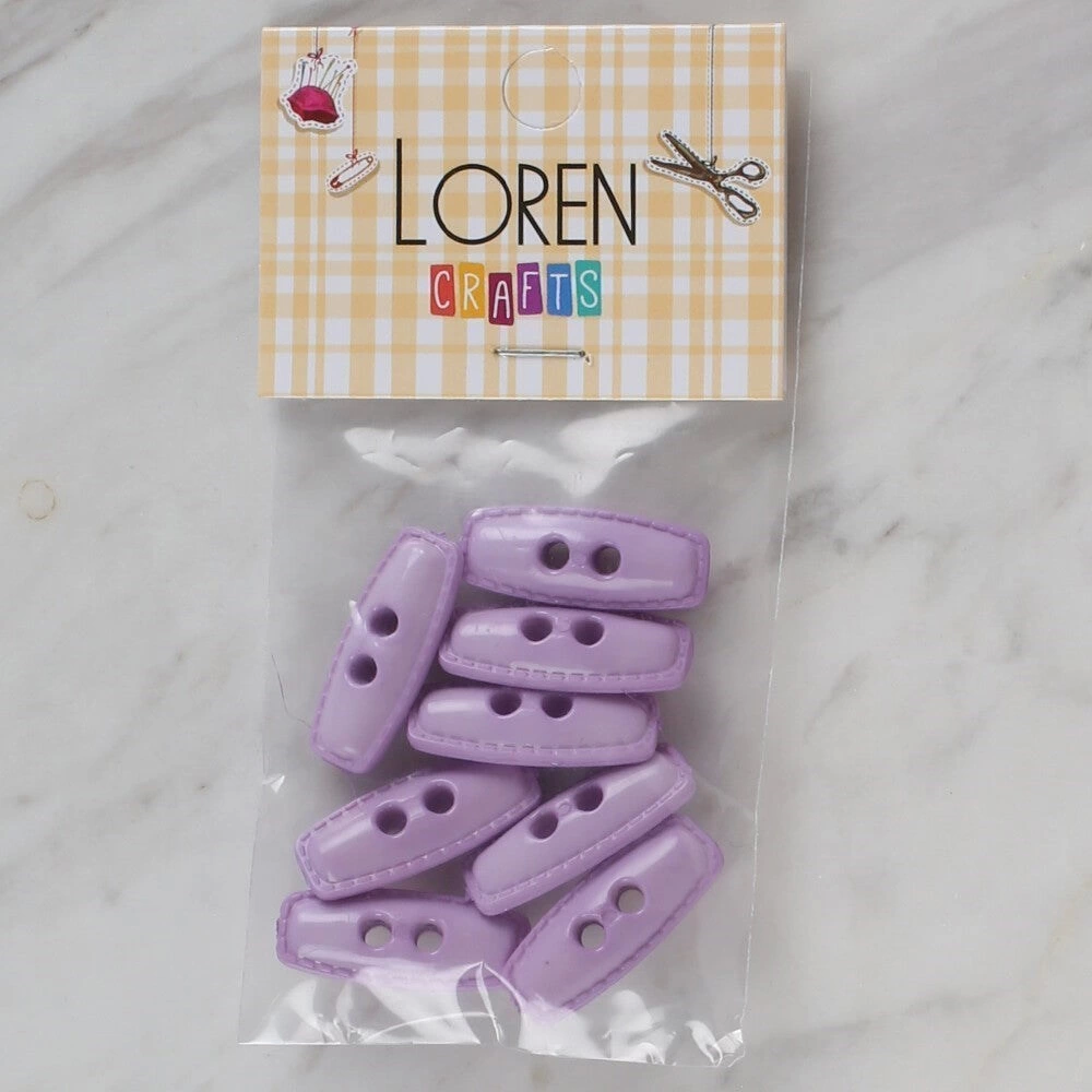 Loren Crafts Lila 8 Li Çoban Düğmesi - 89