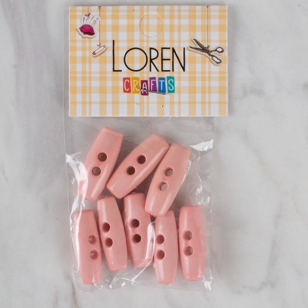 Loren Crafts Pembe 8 Li Çoban Düğmesi - 72