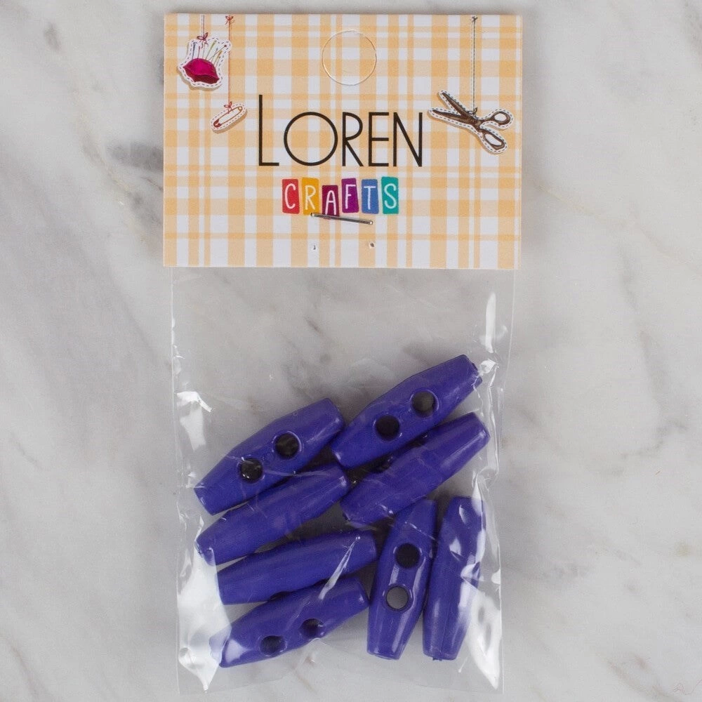 Loren Crafts Saks Mavi 8 Li Çoban Düğme - 105